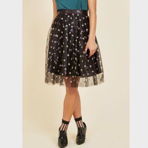 XL Celestial Celebration skirt - navy moon stars